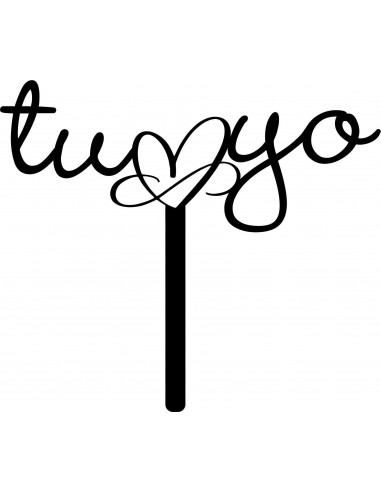 Topper para tarta Tu y Yo