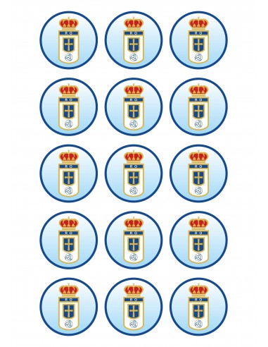 Papel de azúcar escudo Real Oviedo para galletas