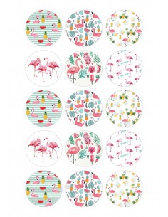 Papel de azúcar flamencos para galletas