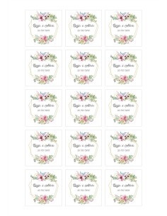 Papel de azúcar boda floral personalizado