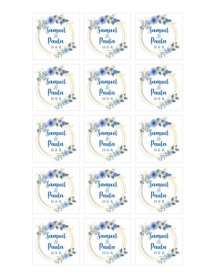 Papel de azúcar boda floral personalizado