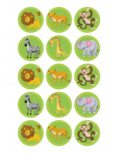 Papel de azúcar animales de la Selva