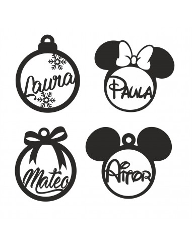 bola navidad mickey minnie personalizada