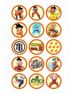 Papel de azúcar Bola de Dragón para galletas