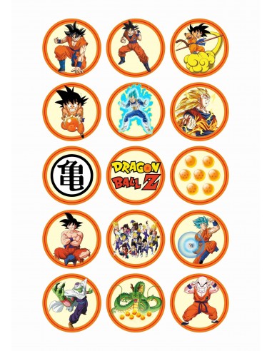 Papel de azúcar Bola de Dragón para galletas