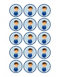 Papel de azúcar comunión niño B