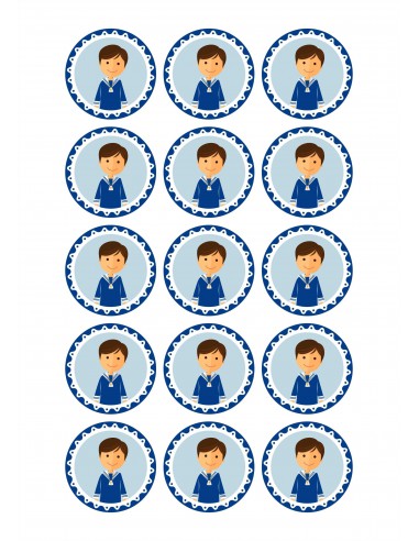 Papel de azúcar comunión niño B