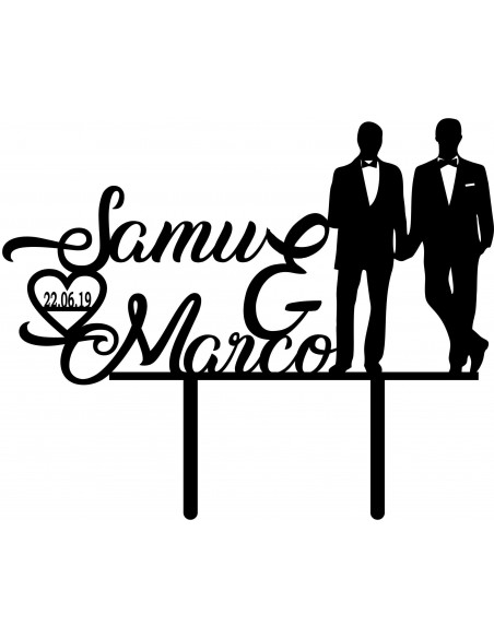 Topper boda gay chicos