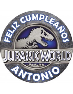 Papel de azúcar Jurassic World personalizado