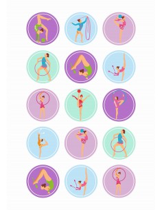 Papel de azúcar gimnasia ritmica