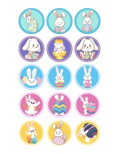 Papel de azúcar conejos de Pascua