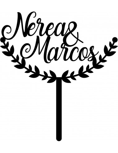 Topper tarta de boda media Corona