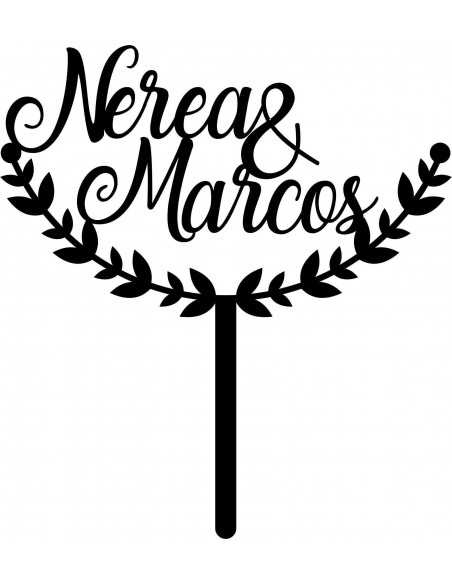 Topper tarta de boda media Corona