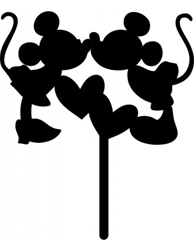 Topper tarta de boda mickey y minnie