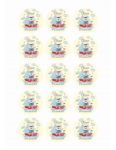 Papel de azúcar bautizo niño