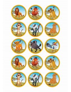 Papel de azúcar El Rey León para galletas