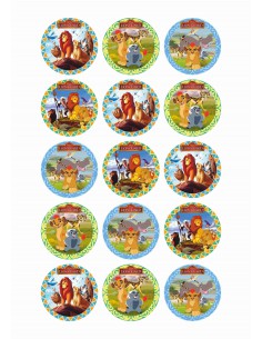 Papel de azúcar El Rey León para galletas