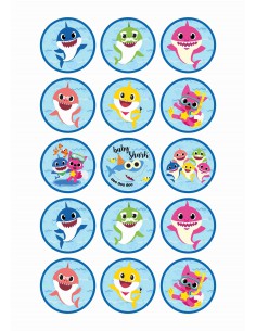 Papel de azúcar Baby Shark