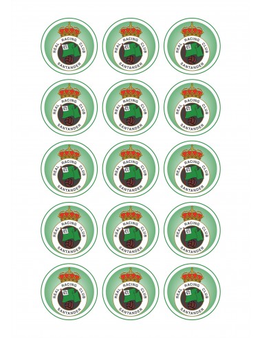 Papel de azúcar Racing Santander galletas