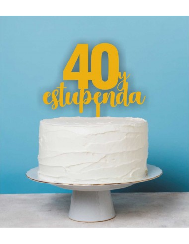 Topper tarta Edad y Estupenda