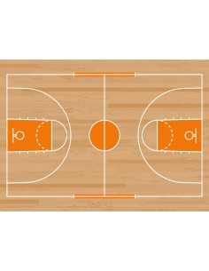 Papel de azúcar campo de baloncesto