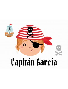 Papel de azúcar para tarta Pirata personalizado