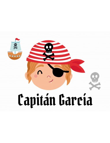 Papel de azúcar para tarta Pirata personalizado