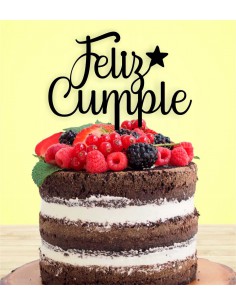Topper tarta Feliz Cumpleaños
