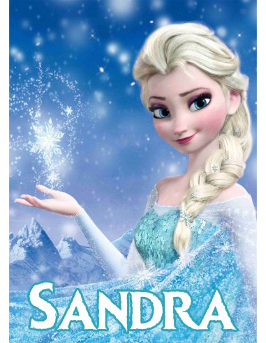Papel de azúcar princesa Elsa Frozen personalizado