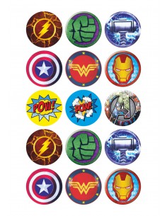 Papel de azúcar superheroes