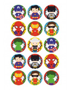 Papel de azúcar superheroes
