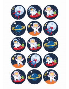 Papel de azúcar Astronautas galletas