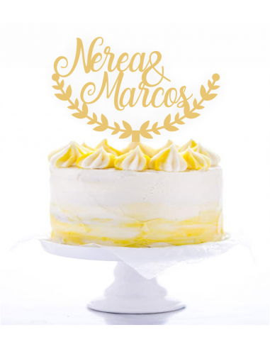 Topper tarta de boda media Corona