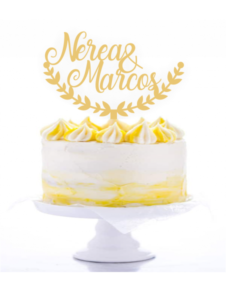 Topper tarta de boda media Corona