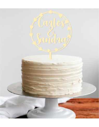 Topper tarta de boda corona