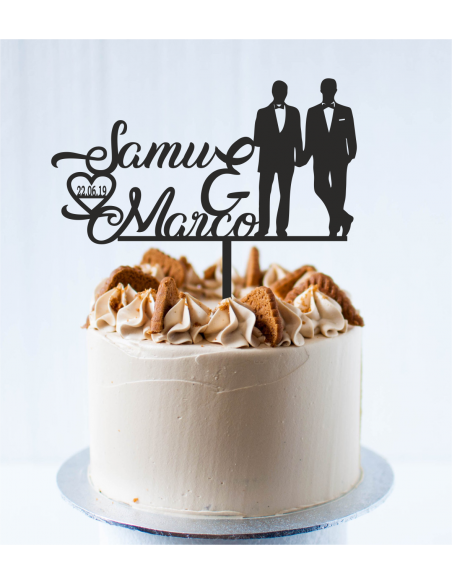 Topper boda gay chicos