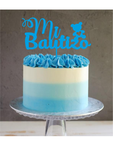 Topper para tarta bautizo