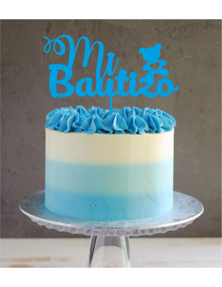 Topper para tarta bautizo