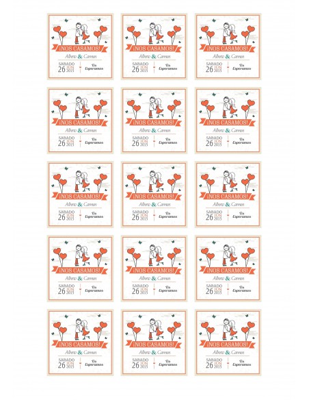 Papel de Azúcar Galletas de Boda