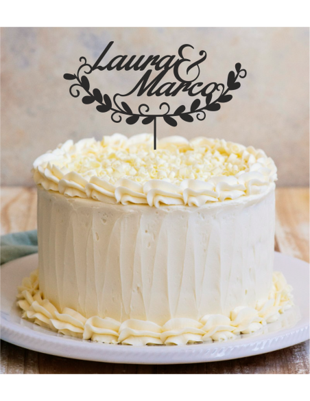 Topper floral para tarta boda 