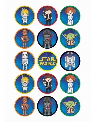 Papel de azúcar star wars galletas