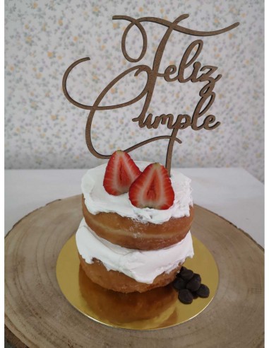 Topper tarta Feliz Cumpleaños