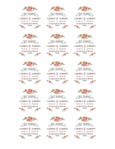 Papel de Azúcar Galletas de Boda