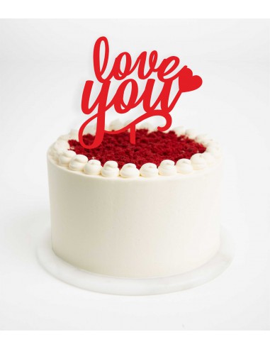 Topper Love You para tarta