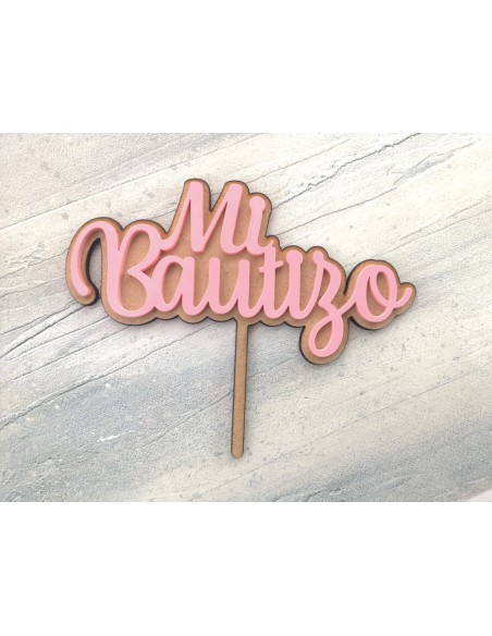 Topper para tarta bautizo