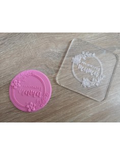 Sello para galletas "Felicidades mamá"
