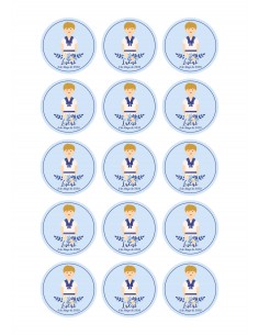 Papel de azúcar comunion personalizado