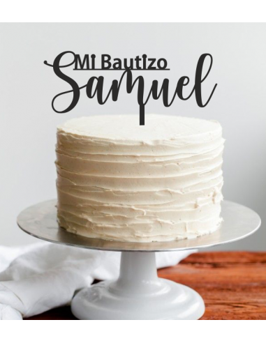 Comprar topper tarta Mi bautizo con nombre personalizado