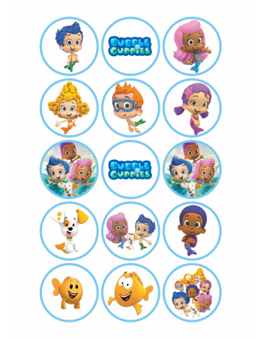 Papel de azúcar Bubble Guppies galletas