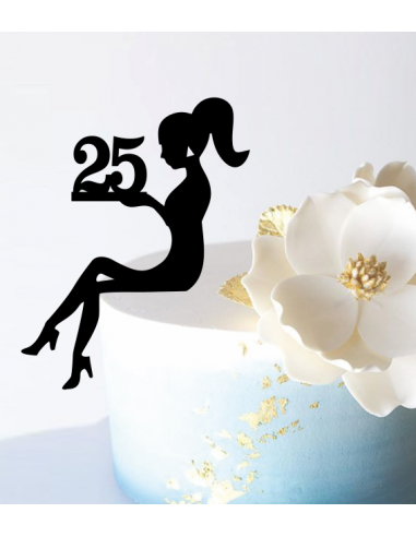 Topper tarta Chica sentada